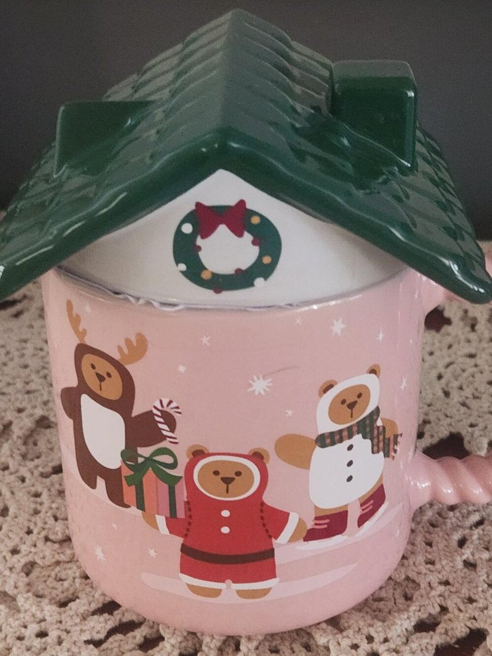 Starbucks 2025 Holiday Christmas Collection Limited Edition Pink Ceramic Mug